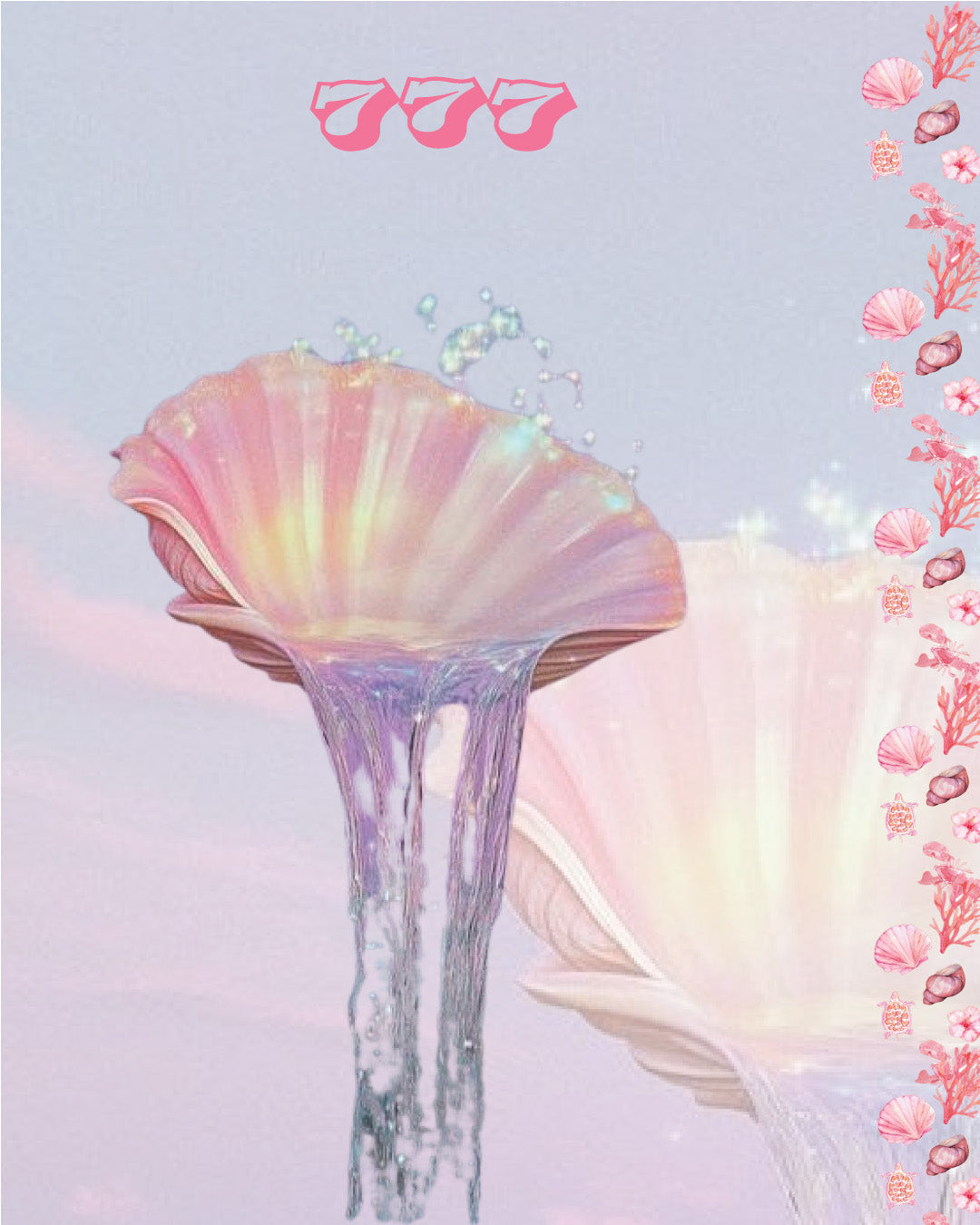 Deniz Kızı Rüyası: 777 Şans Numaralı 30x40 cm Çerçevesiz Tablo