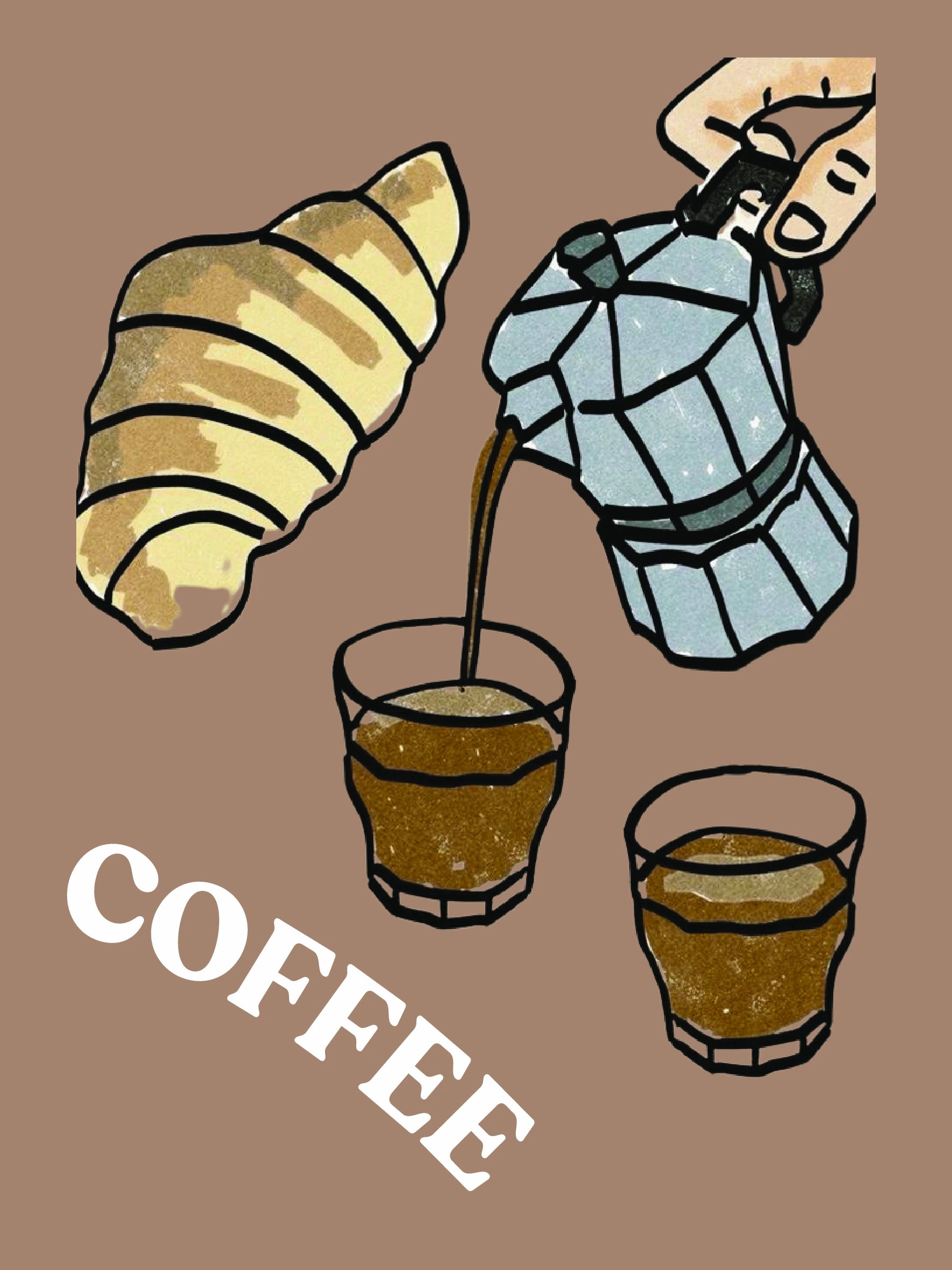 Kahve Köşesi Tablo 20x15 Çerçevesiz