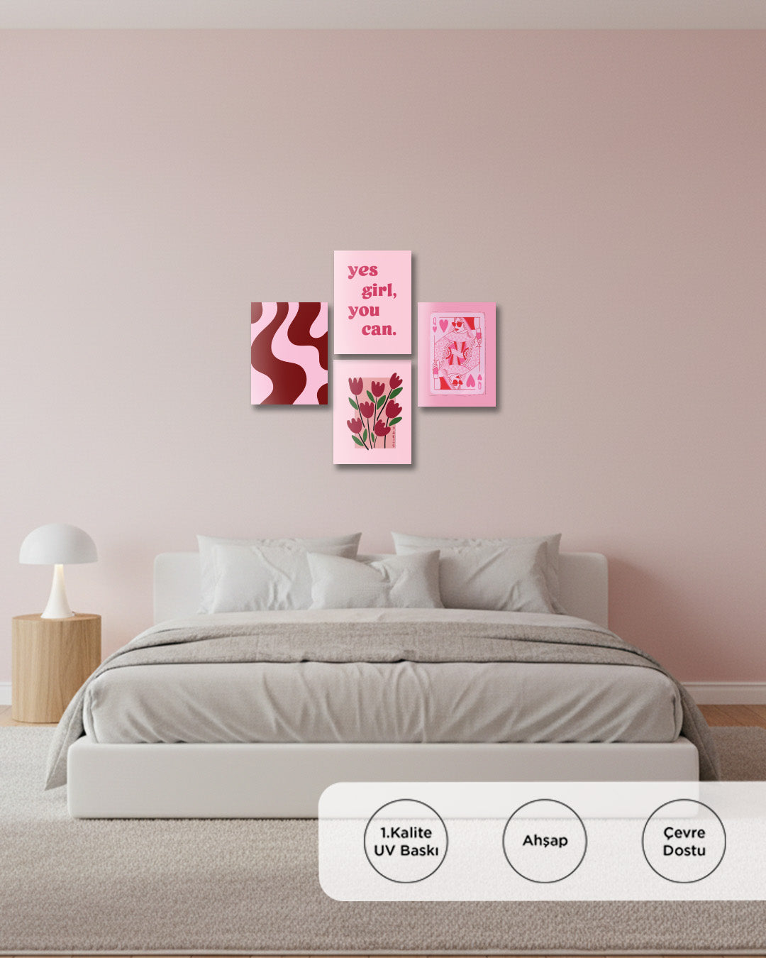 Yes Girl You Can Tablo Çerçevesiz 20x15 cm