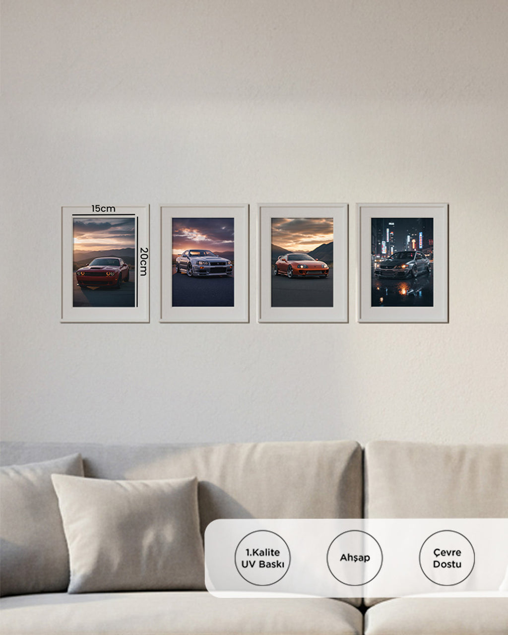 Hız ve Stil Tablo Çerçevesiz 20x15 cm