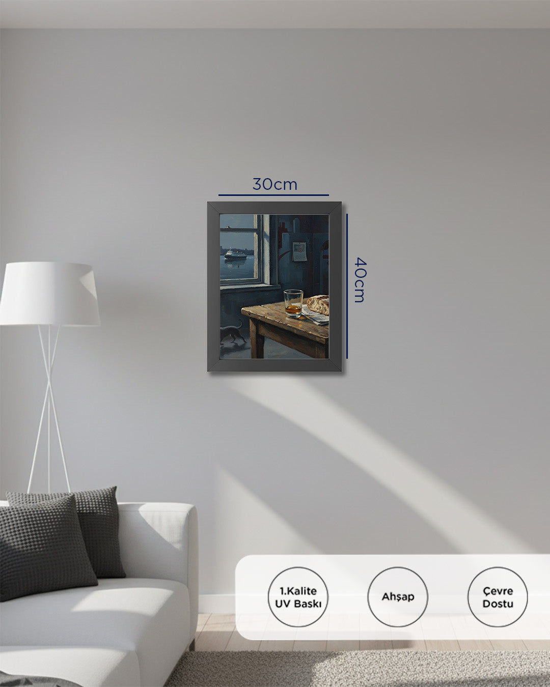 Bir Akşamüstü Tablo 30x40 cm Çerçevesiz