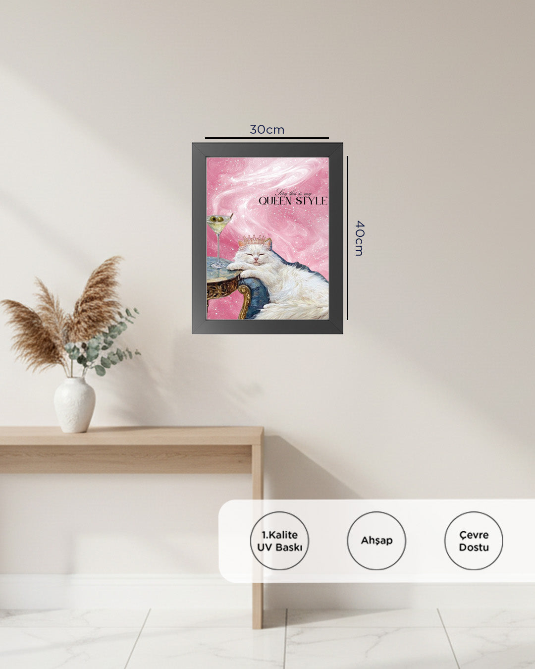 Queen Style 30x40cm Çerçevesiz Tablo