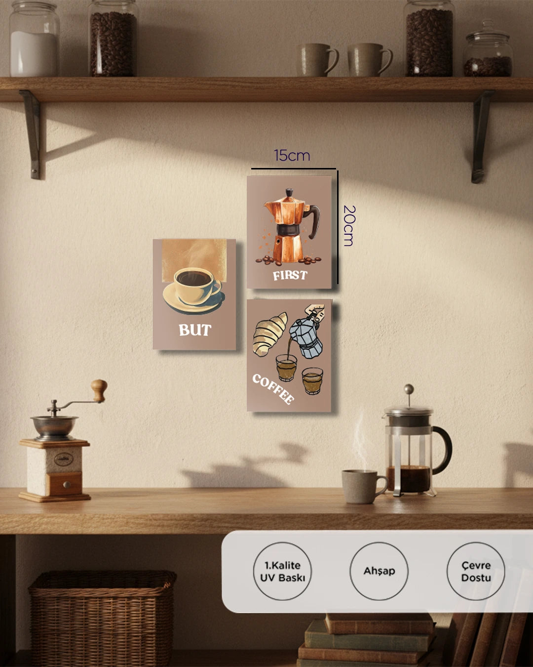 Kahve Köşesi Tablo 20x15 Çerçevesiz