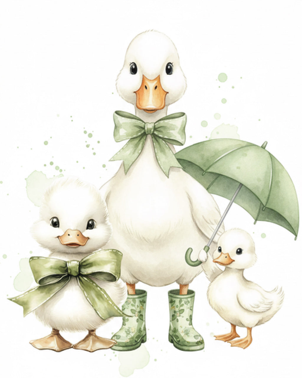 Ördek Ailesi Çocuk Odası Tablo Çerçevesiz