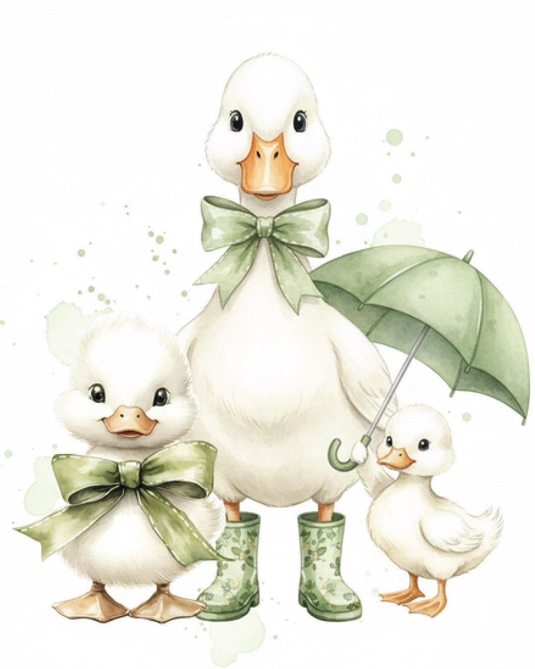 Ördek Ailesi Çocuk Odası Tablo Çerçevesiz