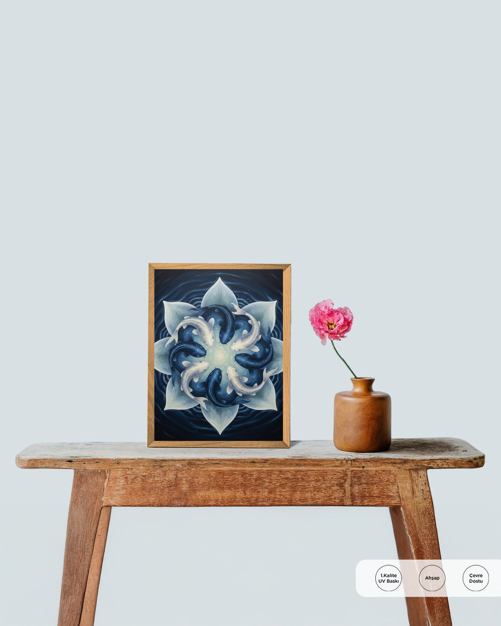 Büyülü Koi Balıklarının Dansı Tablo 30x40 cm Çerçevesiz