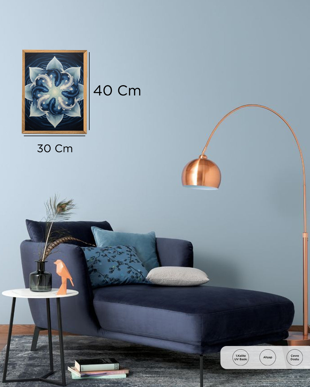 Büyülü Koi Balıklarının Dansı Tablo 30x40 cm Çerçevesiz