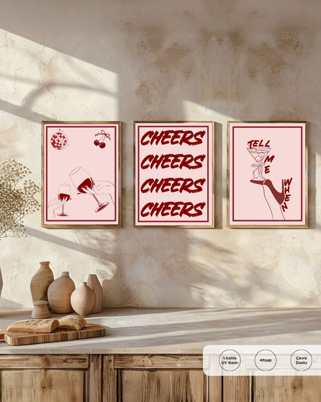 Cheers Tablo Çerçevesiz