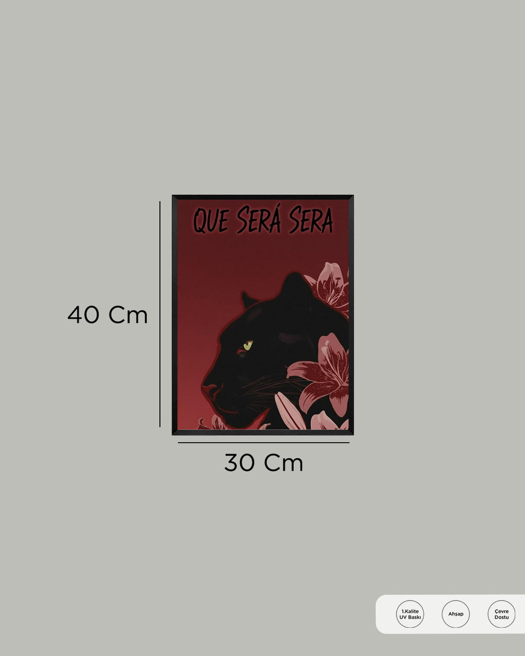 Jaguar 30x40cm Çerçevesiz Tablo