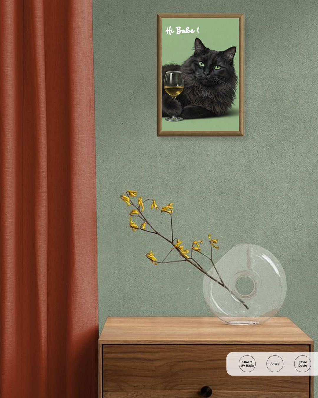 Hi Babe 30x40 cm Çerçevesiz Tablo