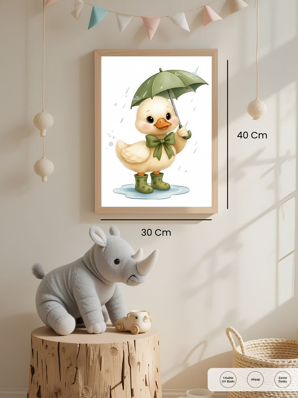 Maceracı Ördek Tablosu 30x40 cm Çerçevesiz Tablo