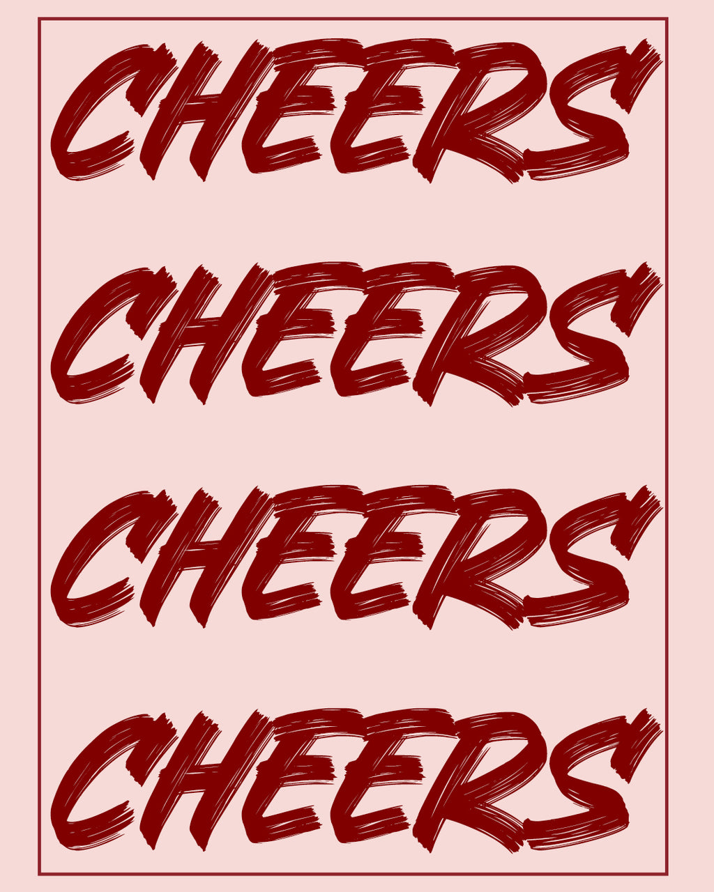 Cheers Tablo Çerçevesiz