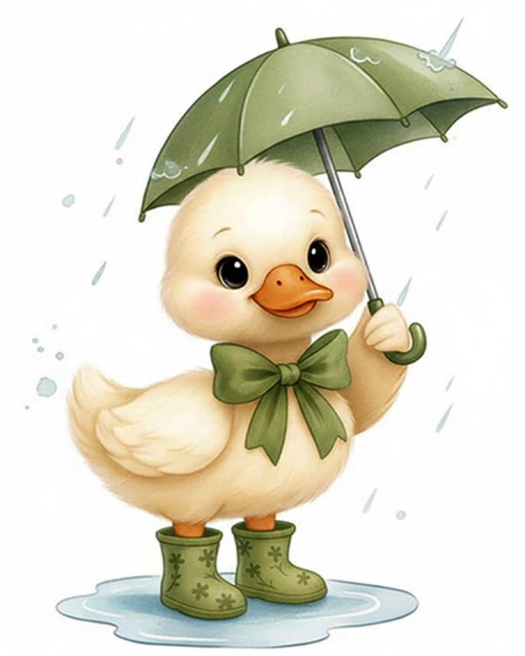 Maceracı Ördek Tablosu 30x40 cm Çerçevesiz Tablo