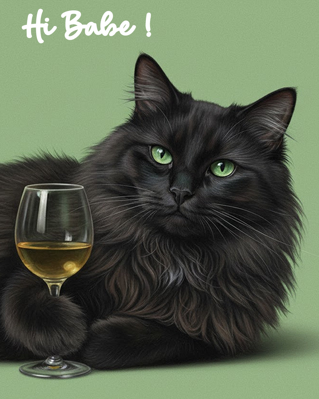 Hi Babe 30x40 cm Çerçevesiz Tablo